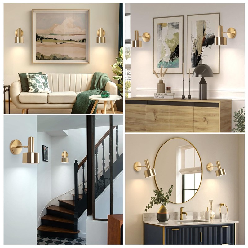 KELUOLY Battery Operated Wall Lights Set of 2, Wireless Battery