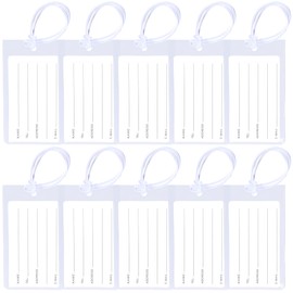 10 Pack Luggage Tags Suitcases PVC Travel Bag & Baggage ID Label Tags Travel Essentials by Sodsay