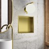 Sanbege 12"×12" Shower Niche Brushed Stainless Steel, Recessed Shower Caddy,