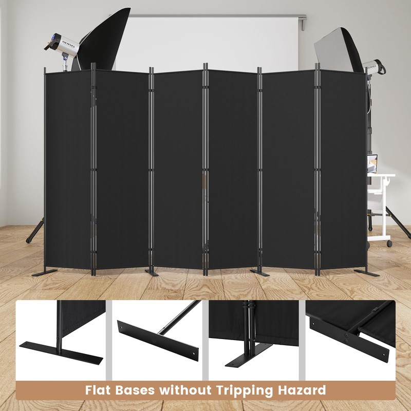 C-Hopetree 6 Panels Room Divider, 6 Ft Tall Indoor Folding