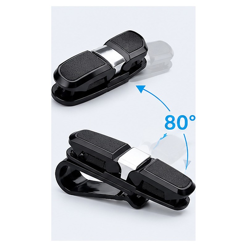 Car Eyeglass Holder for Driving – 80° Rotating Multifunctional Clip