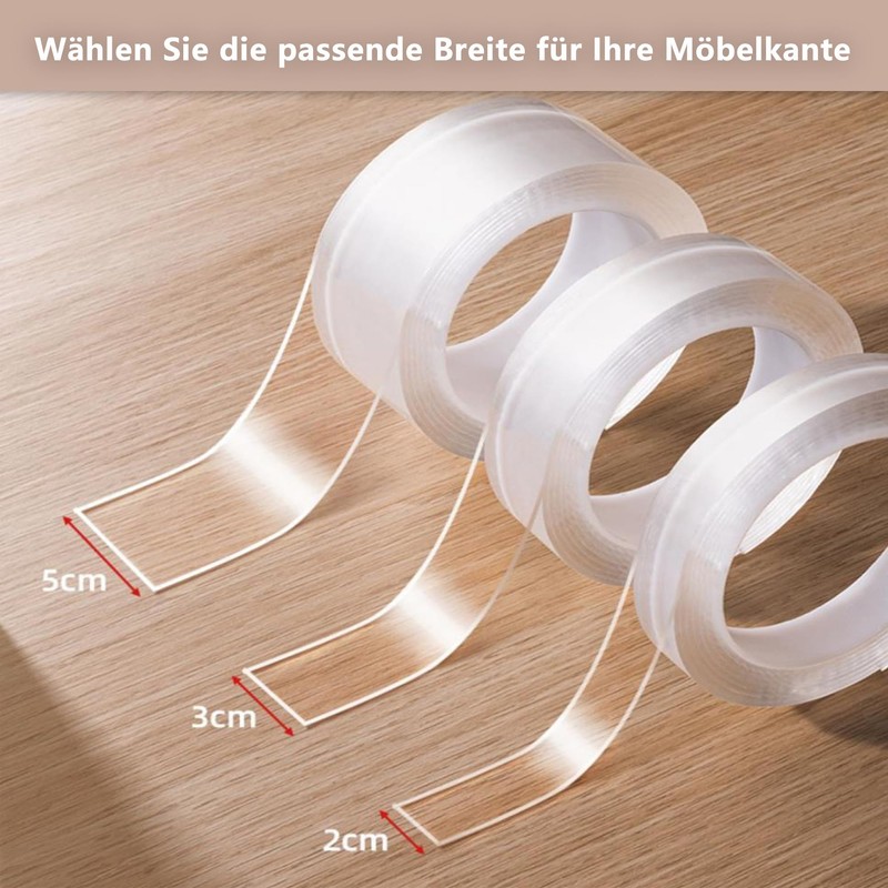 Transparent Edge Protector 2 m - 5 cm Extra Wide,