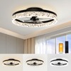 VOLISUN Low Profile Ceiling Fan with Lights and Remote, 19.7in