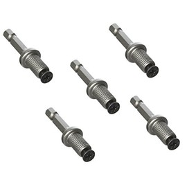 LDEXIN 5pcs 1/4" Shank to 3/8-24UNF Thread Round Shank Lock Screw Drill Chuck Adapter Drill Chuck Adapter