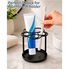 Yigney Toothbrush Holders for bathrooms, Metal Toothbrush Holder Black