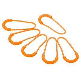 PATIKIL Zipper Pulls Extension Handle Cord, 10 Pack Finger Use Plastic U-Shape Tab Tag Extender for Luggage Backpacks, Orange