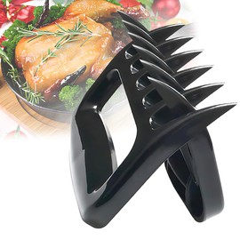 Rukinovi 2Pcs Meat Claws,Meat Shredder Claws Heavy Duty Bear Claws For Shredding Meat,Chicken Shredder Tool,Grilling Accessories,Grilling Gifts for Men(A-black)
