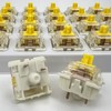Zhouwang Gateron G Pro 3.0 Yellow Keyboard Switches,Linear 3-pin RGB