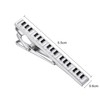 RunootPR Silver Piano Tie Clips for Men Unique Tie Bar