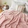 NEWCOSPLAY Knitted Pink Blanket Super Soft Plush Throw for Couch