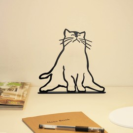 KOLYMAX Metal Cat Minimalist Art Wall Sculpture, Minimalist Abstract Cat Line Wall Art, Modern Minimalist Home Decoration Minimalist Living Room Wall Decoration