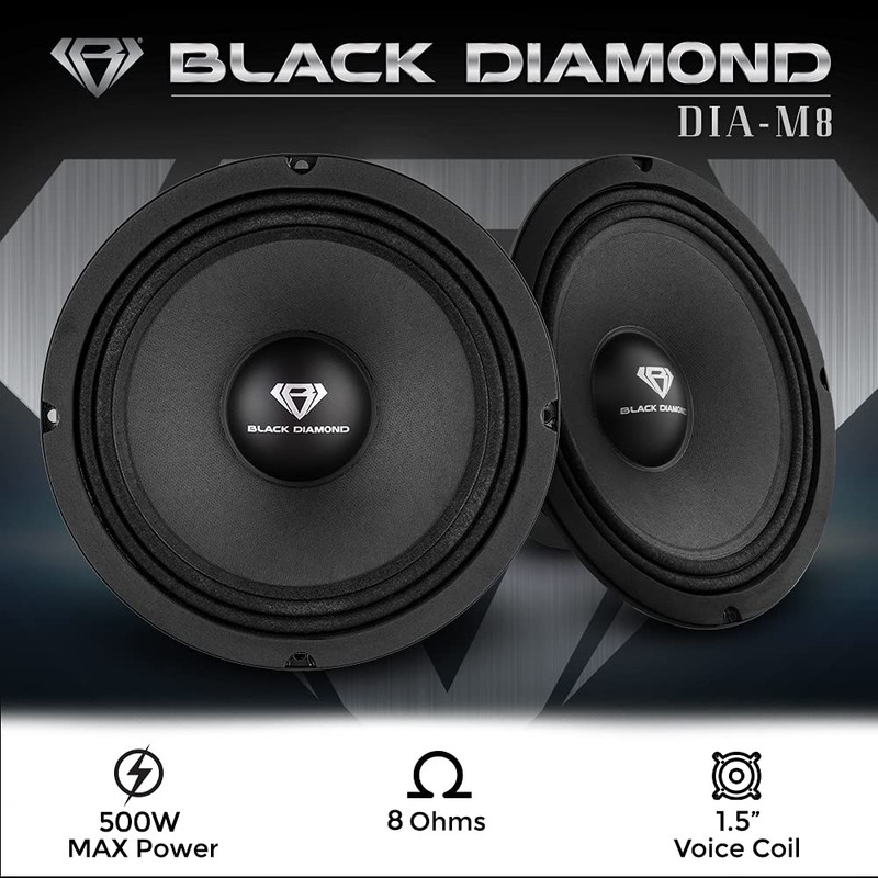 BLACK DIAMOND Dia-M8 8" Mid-Range Loudspeaker with Bullet 500 Watts