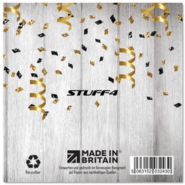 Stuff4 17th Birthday Card for Boys - Black Gold Glitter Balloons - Happy Birthday Cards for 17 Year Old Boy Son Brother Grandson 145mm Seventeenth Birthday Greeting Cards