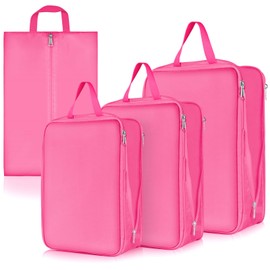 OSDUE 4-Piece Packing Cube Set for Suitcase, Travel Organiser, Suitcase Organiser, Packing Cubes Compression, Suitcase Packing Bags Set, Compression Suitcase Organiser Set, Travel Essentials Suitcase