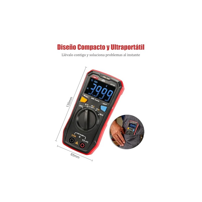UNI-T Kit UT123 + UT12D Multímetro Digital y Detector de