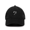 Bass Clef Baseball Cap Embroidered Cotton Adjustable Dad Hat Black