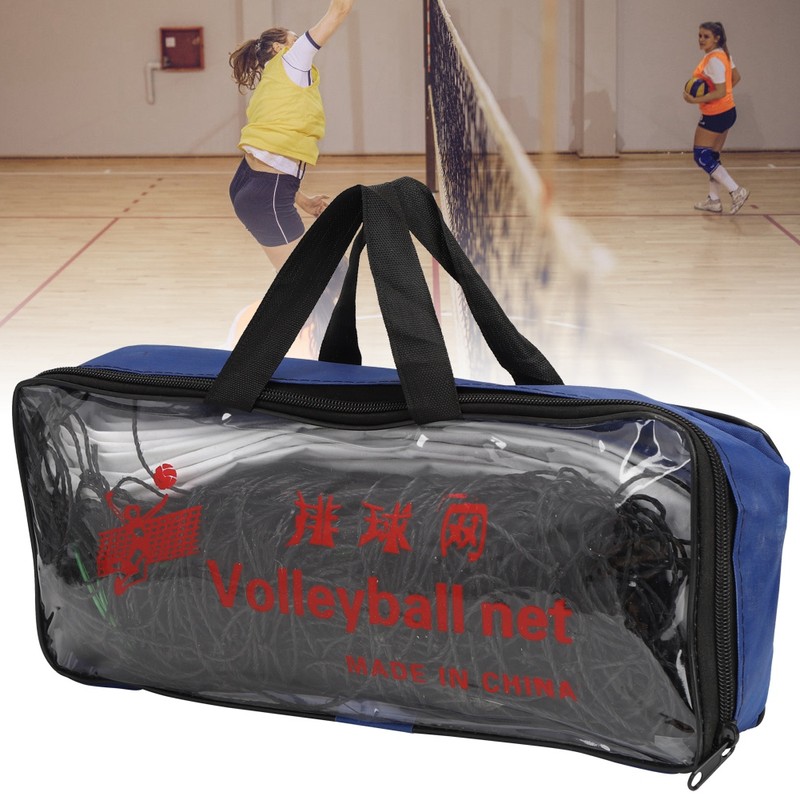 Standard Beach Volleyball Net Professional Covered Edge Steel Wire Rope