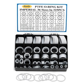 O Rings Assortment PTFE Kit, 325PCS Sealing Gasket Washer Professional for Automotive Repair, Plumbing and Faucet, Air or Gas Connections, Resist Oil and Heat O-Rings
