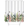 M&W DAS DESIGN Shower Curtain Colourful Flowers Butterflies Plants Bathroom