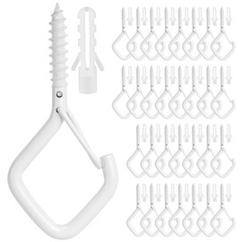 OALCQ 96 PCS Ceiling Hooks for Hanging Wall Hooks for Hanging Hanger Hooks for Outdoor String Lights Siding Hooks Eye Hooks Key Hooks Cup Hooks Metal Hooks
