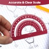 MSDADA 8 Pieces Aluminium Alloy Ruler Set Protractor Triangle Mathematics
