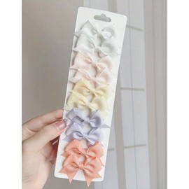 Unbranded Assorted Hair Bow Clips Grosgrain Ribbon Baby Toddler Girl Hair Barrette Set