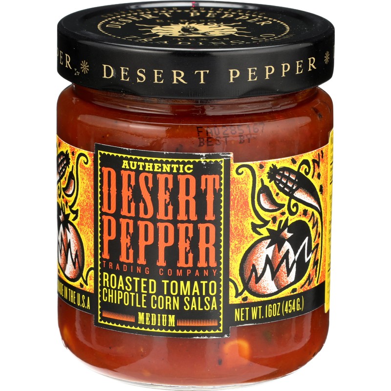 Desert Pepper Roasted Tomato Chipotle Corn Salsa, Medium, 16-Ounce