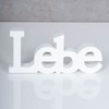 levandeo Set of 3 Wooden Lettering "Lebe Liebe Lach" White