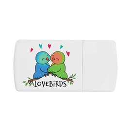 'Lovebirds Hugging' Pill Box with Tablet Splitter (PI00033315)
