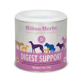 Hilton Herbs Digest Support Natural Dog Supplement. 100% Natural Ingredients. Dog Digestive Care Supplement. For Dogs with Sensitive Digestion, Loose Stools or Digestive Upsets. Herbs for Dogs. 125 g