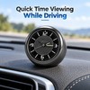 Mini Car Clock Dashboard Accessory – 4cm Luminous Quartz Analog