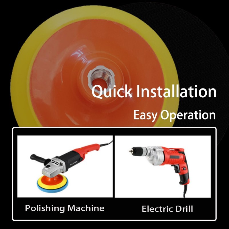 6 Inch hook and loop backer pad with 5/8 "-11