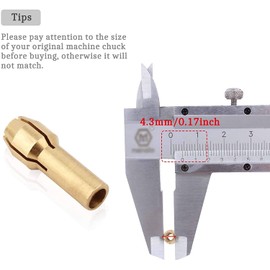 JUTOSU 0.17 inch (4.3 mm) Shank Collet Chuck Set for Rotary Tool Set, Motor Collet [Size 0.5, 0.8, 1.0, 1.6, 1.8, 2.0, 2.2, 2.4, 3.0, 3.2mm] Drill Chuck Compatible Collet Allen for Rotary Tool Set, Dremel Rotary Tool, Cordless Mini Router MICRO RYOBI Hob