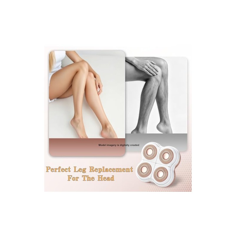 Women Legs Remover Replacement Heads，Compatible with Flawless Legs Shaver，2 Pack