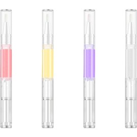 Lápiz Nutritivo para Manicura 2ml, Paquete de 4 Piezas Aceite Mineral y Cera de Abeja, Diseño Pp Portátil, Uso en Salón o Decoración de Uñas en Casa