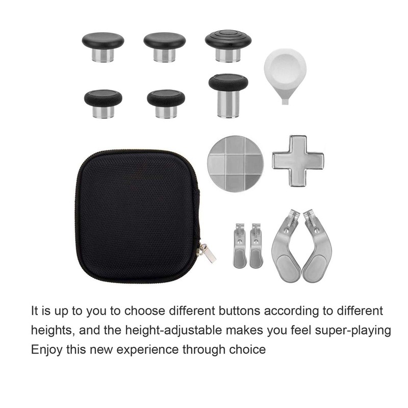 Metal Controller Thumbsticks Set, Detachable Game Controller Button Paddles Set