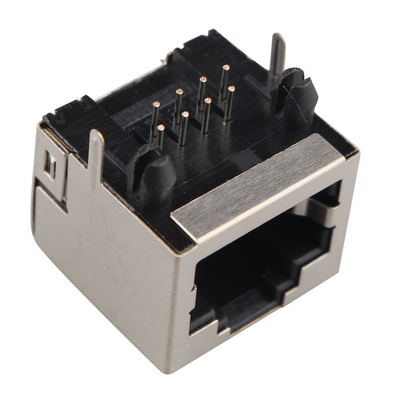 Futheda 10 Pcs RJ45 Jack Socket 8P8C PCB Mount Network