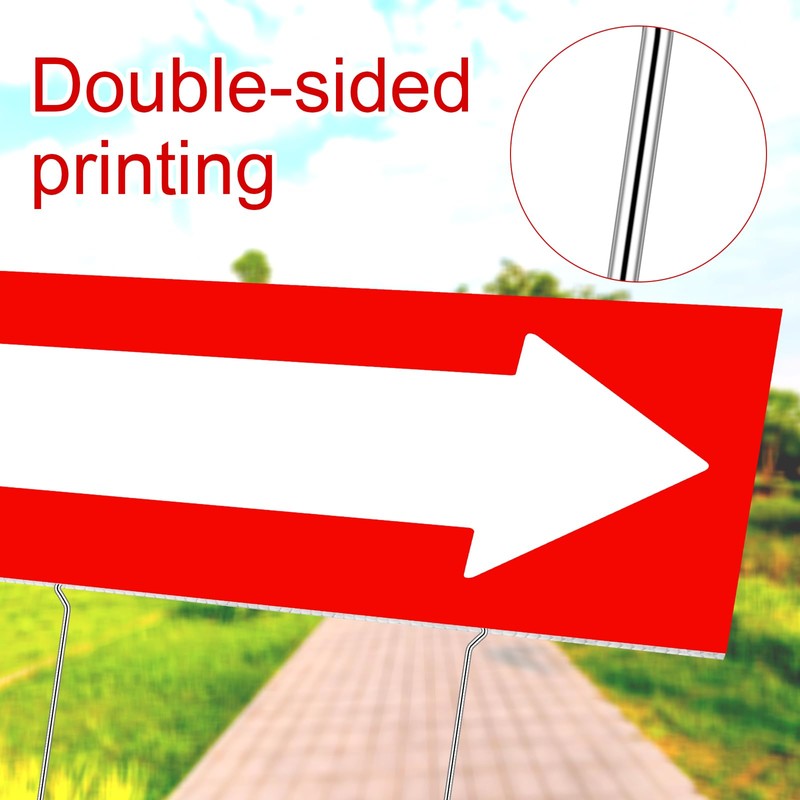 8 Pack Arrow Yard Sign Red This Way Decor 17