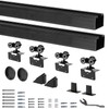 DIYHD 48" Ceiling Mount Bypass Sliding Door Hardware,Box Rail Pocket