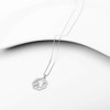 Mickey Character Silhouette Silver Necklace for Women, Ladies, and Girls