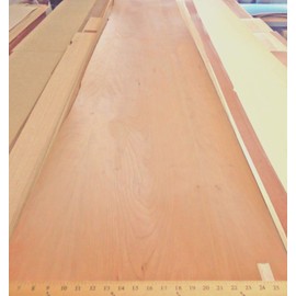 Cherry Wood Veneer 21" x 96" with phenolic Backer (HPL Laminate Backer) 1/25th
