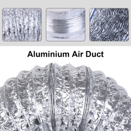 8Inch 200mm Ventilator Pipe Aluminum Tube Air Ventilation Pipe Hose Flexible for Exhaust Fan Aluminum Air Ducting