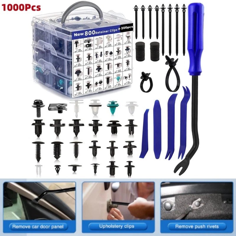 Unbranded 1000PCS Car Push Retainer Clips Automotive Fasteners Bumper Clips