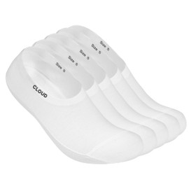 Cloud Ankle No Show Socks, Non Slip, Loafer Sneaker Flats, Boat Shoe Invisible Low Cut Cotton, Blue, extrasmall, 3 Pack (US, Alpha, Small, Regular, Regular, Ankle_5Pack, White)