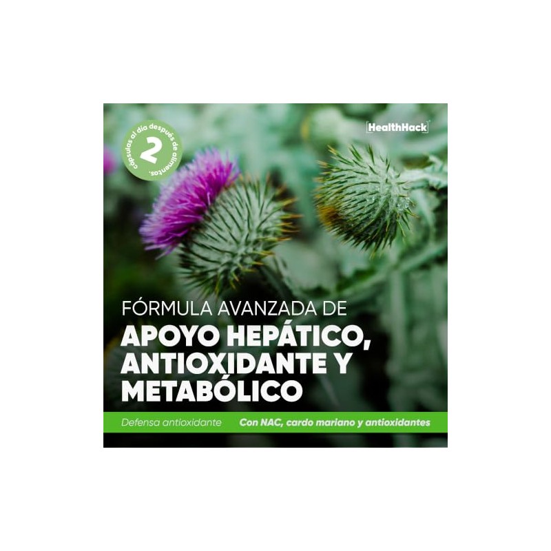 Liver Antioxidante con Cardo Mariano, NAC, Cúrcuma Hepático 60 Cápsulas