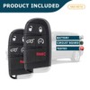 AKS KEYS Replacement for Dodge Key Fob 5 Buttons That