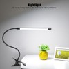 LED Adjustable Clip Reading Light Cold Warm Brightness Light Black
