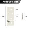 4 Pack White Three Leaf Non-Mortised Hinges with Screws, Perfect
