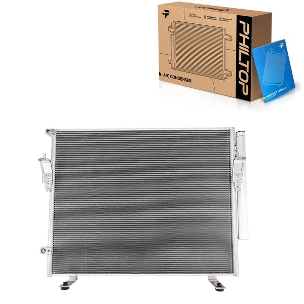 PHILTOP 3598 Air Conditioning A/C Condenser for Toyota Sequoia 2008-2019,Toyota