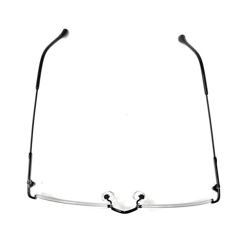 TOKYO GOODS MARKET Round Underrim Date Glasses, Bottom Frame, Fashion